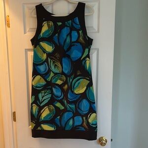 Kim Rogers Blue Mini Dress with Sleeveless Design and Scoop Neck